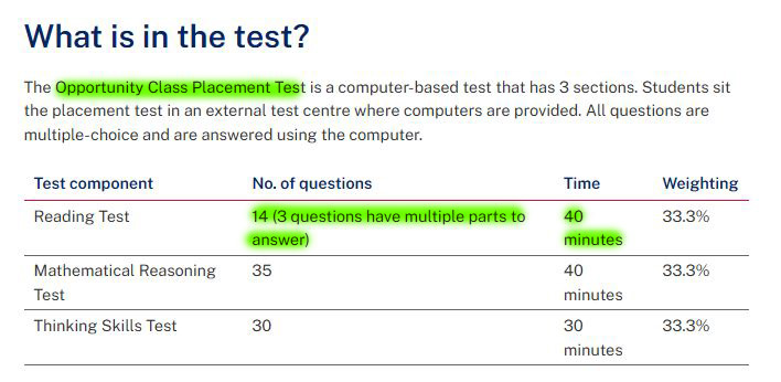 New Reading Question Type