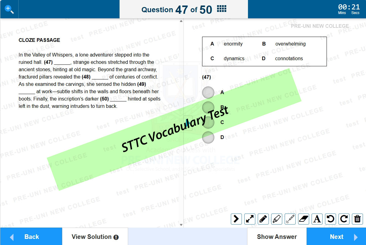 New Reading Question Type